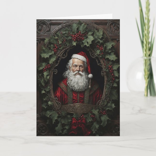 Victorian St. Nick Letterpress Thank You Card (Front)