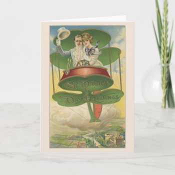 Victorian St. Patrick's Day Couple Greeting Card by RetroMagicShop at Zazzle