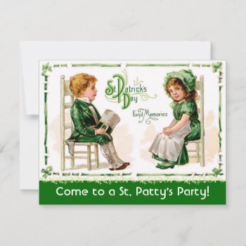 Victorian St. Patrick's Day Party Invitations! Invitation by golden_oldies at Zazzle