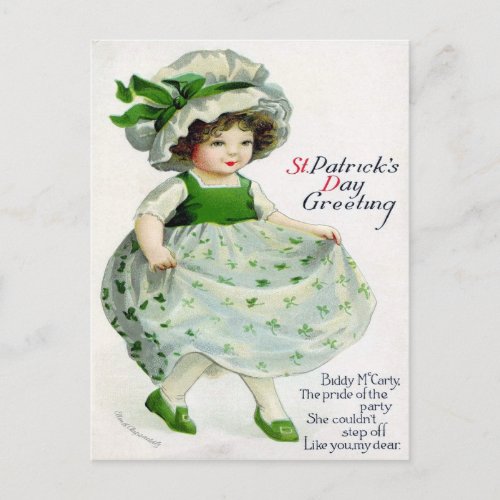 Victorian St Patricks Day Postcard