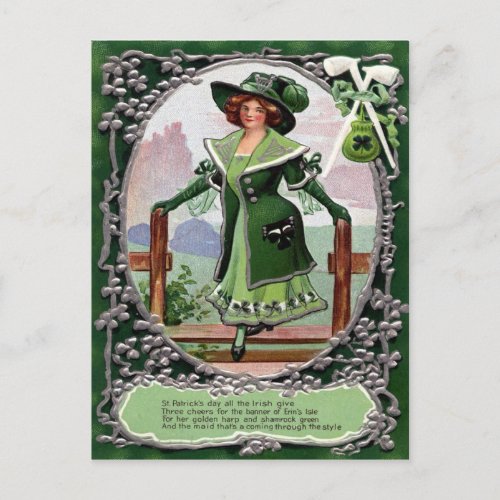 Victorian St Patricks Day Postcard