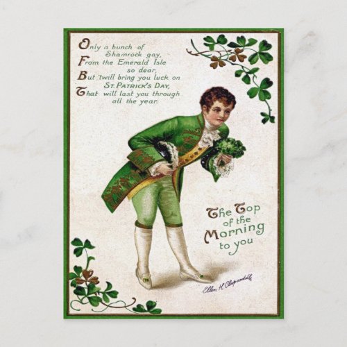 Victorian St Patricks Day Postcard