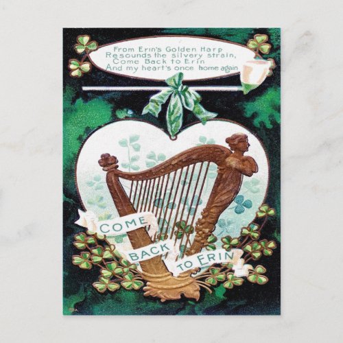 Victorian St Patricks Day Postcard