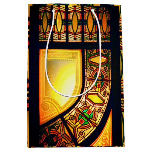 Victorian stained glass door elegant medium gift bag