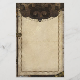 Victorian Steampunk and Gears Stationary Stationery