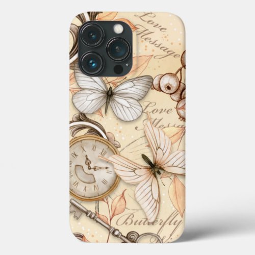 Victorian Steampunk Butterfly iPhone 13 Pro Case