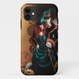 Victorian Steampunk Couple iPhone 11 Case
