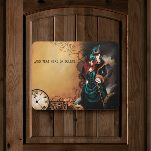 Victorian Steampunk Couple Elegance Romance Door Sign