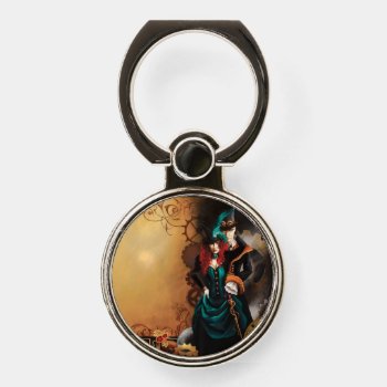 Victorian Steampunk Couple Phone Ring Stand by tigressdragon at Zazzle