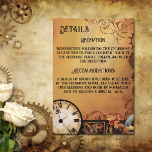 Victorian Steampunk Elegance Wedding Enclosure Card