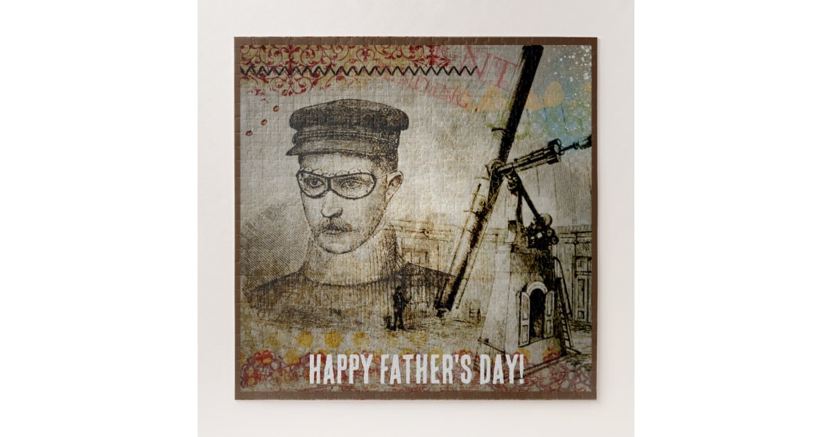 Victorian Steampunk Inventor Scientist Telescope Jigsaw Puzzle Zazzle