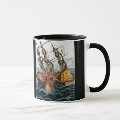 Victorian Steampunk Kraken Octopus Sea Creature Mug