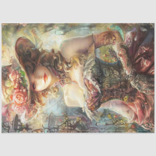 Victorian Steampunk Lady Tissue Paper