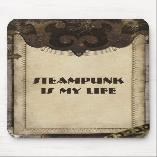 Victorian Steampunk Leather Like Mousepad