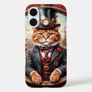 Victorian steampunk noble cat with top hat cover