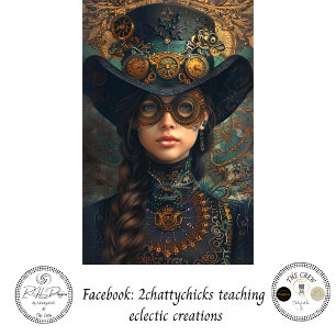 Victorian Steampunk Portrait Andrea Decoupage Tissue Paper