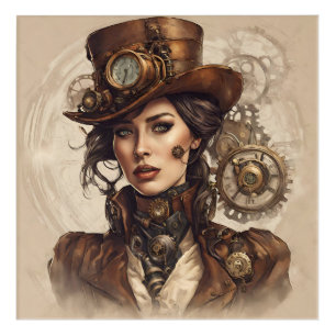 Victorian Steampunk Portrait of a Woman Acrylic Print