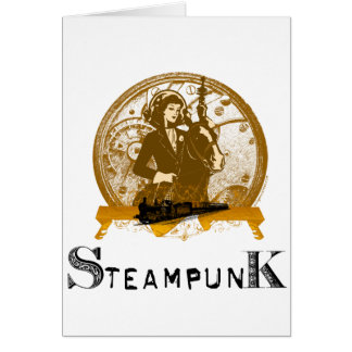 Victorian steampunk space gal cards