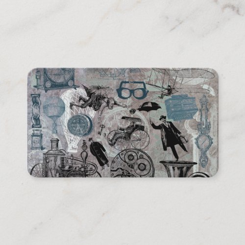 Victorian Steampunk Vintage Collage Business Card