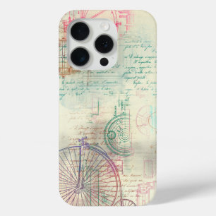 Victorian Steampunk Watercolor Grunge Pastel iPhone 15 Pro Case