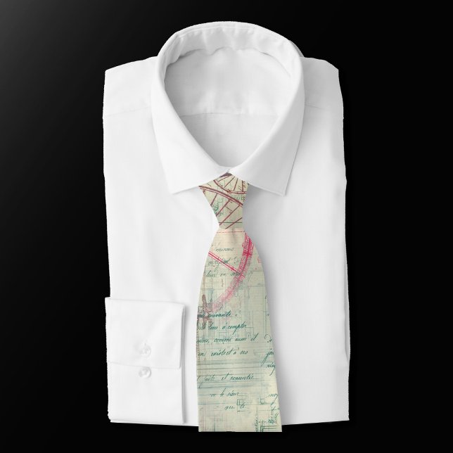 Victorian Steampunk | Watercolor Grunge Pastel Neck Tie (Creator Uploaded)