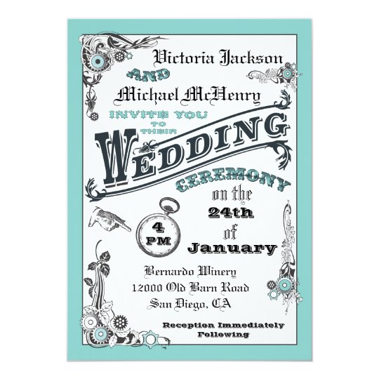 Victorian Steampunk Wedding Invitations Zazzle Com