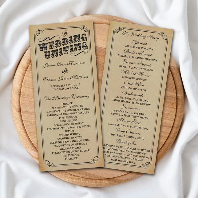 Victorian Steampunk Wedding Program (Creator Uploaded)