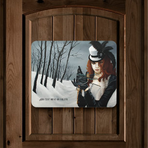 Victorian Steampunk Winter Dragonfly Key Gothic Door Sign