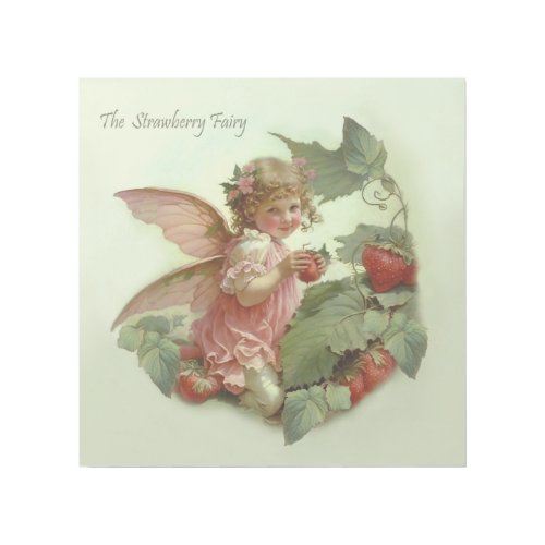 Victorian Strawberry Fairy in a Leafy Garden  Gallery Wrap