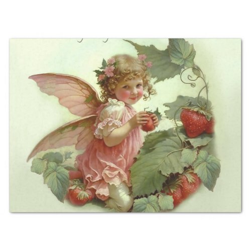 Victorian Strawberry Fairy   Tissue Paper