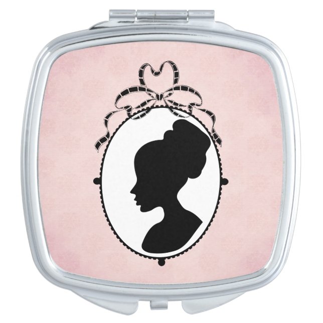 Victorian Style 60s Cameo Compact Mirror (Front)