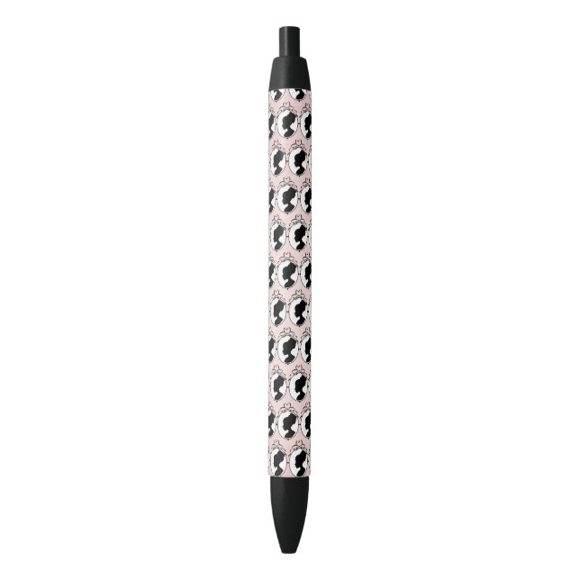 Victorian Style 60s cameo pink pattern pen (Front Vertical)