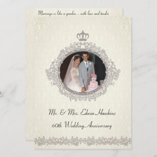 Victorian Style 60th Anniversary Celebration Invitation