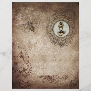 Victorian Style Aged Scrapbook & Journal Paper