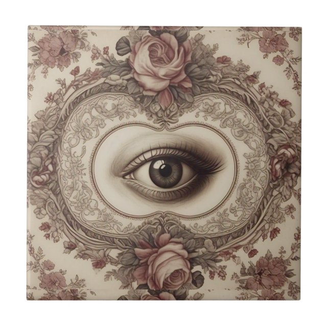 Victorian style  ceramic tile (Front)