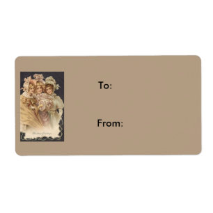 Victorian Style Christmas Sticker Gift Tags