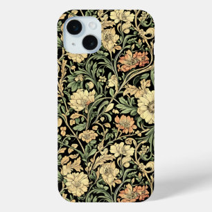 Victorian-style floral pattern iPhone 15 plus case