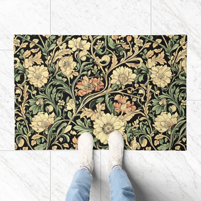 Victorian-style floral pattern  doormat (Indoor)