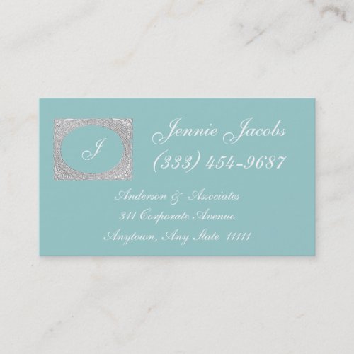 Victorian style frame with a carved appearance business cards