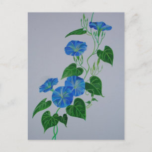 Victorian Style Morning Glory Wildflower Vine Postcard