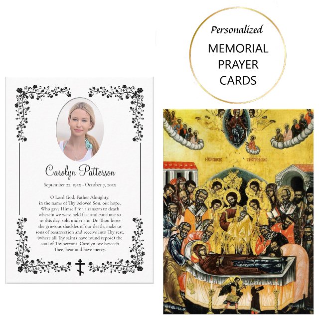 Victorian Style Ornate Roses Corner Prayer Card (Creator Uploaded)