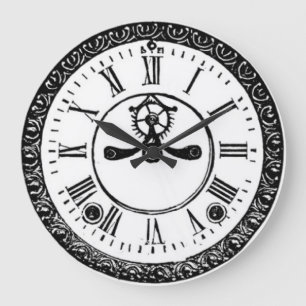 Victorian style wall clock