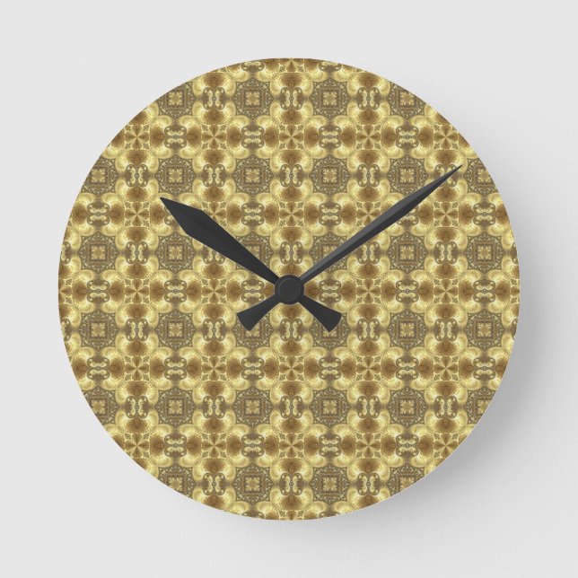 Victorian Style Wallpaper Round Clock (Front)