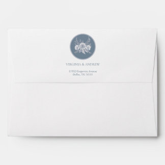 Victorian-style Wedding in Blue with White Flowers Envelope