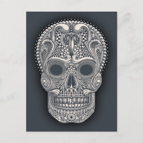 Victorian Sugar Skull Postcard