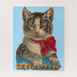 Victorian tabby cat jigsaw puzzle