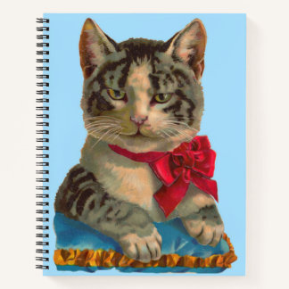 Victorian tabby cat notebook
