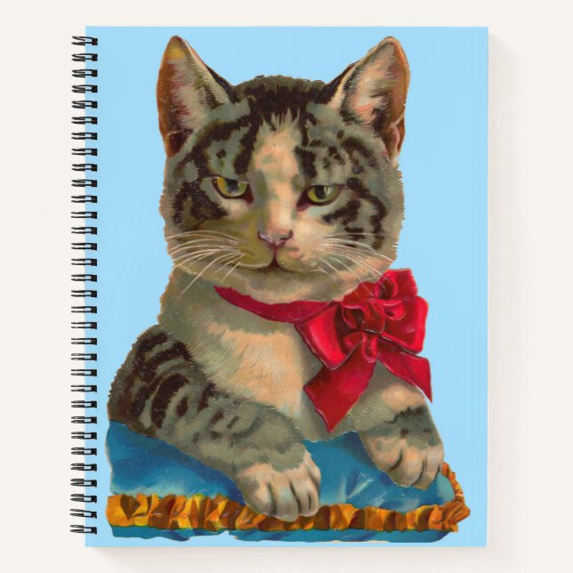Victorian tabby cat notebook (Front)