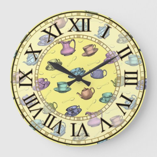 Victorian Tea Time Large Clock