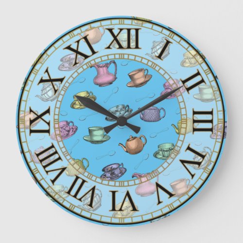 Victorian Tea Time Large Clock